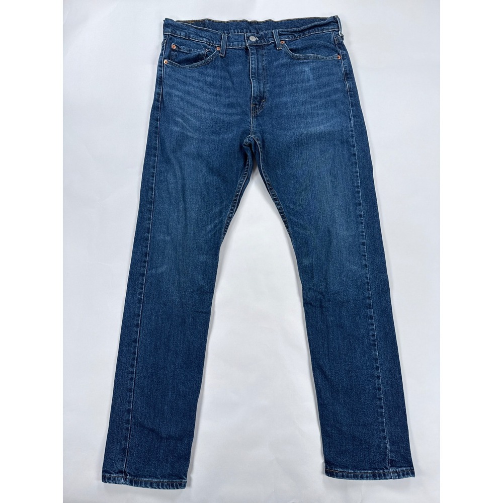 Levis 510 Mens Jeans 36x32 Blue Skinny Fit WaterLess Denim Dark Wash Cotton